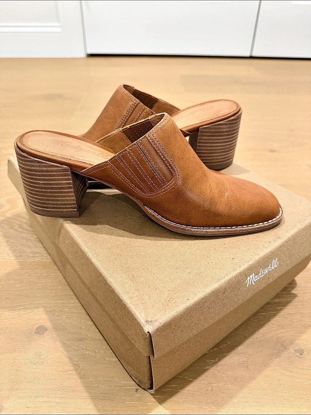 Madewell The Carey Mule in Leather Brown US 7.5